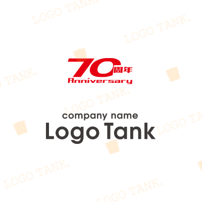 数字の「70」をモチーフにしたロゴ