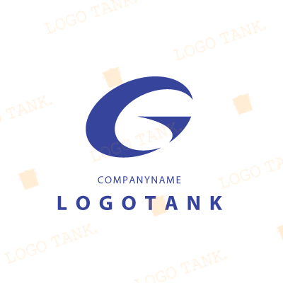 勢いあるデザインのア ルファベット「G」のロゴ