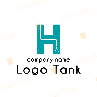 内視鏡をイメージした「H」のロゴ
