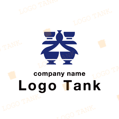 器の文字をモチーフにしたロゴ