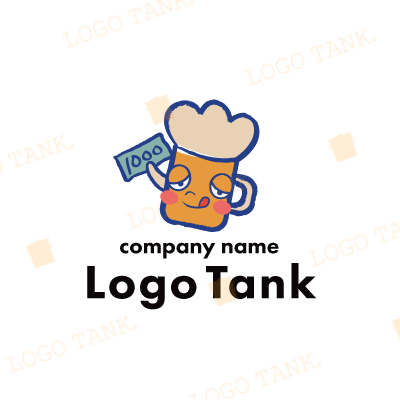 かわいいビールのロゴ