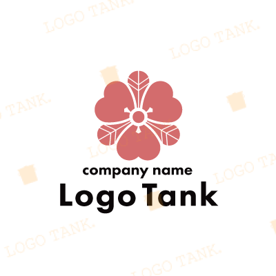 花びらと和を組み合わせたロゴ