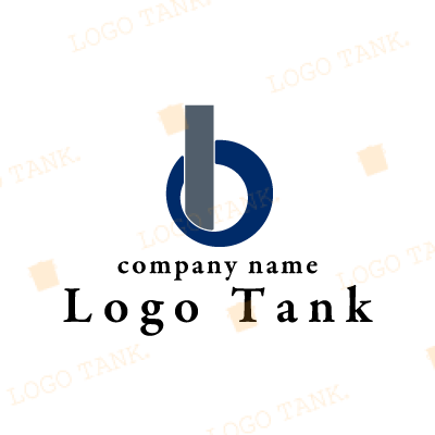 シンプルな図形で描いた「b」のロゴ