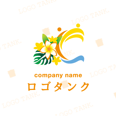 プルメリアと人のロゴ