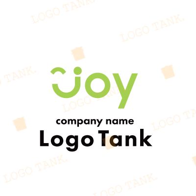「Joy」の文字をソフトなフォントでロゴ