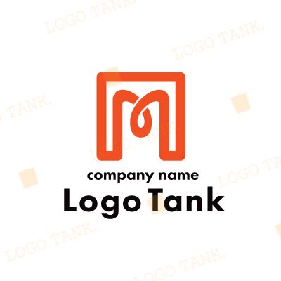 丸みのある線でデザインされた「M」のロゴ