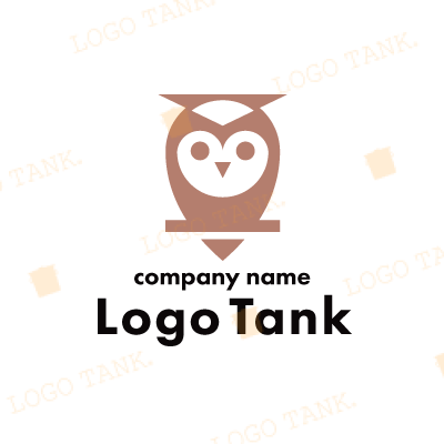 フクロウを描いたロゴ