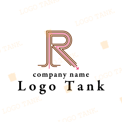 多重線で描いた「R」のロゴ