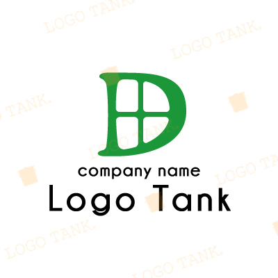 窓をイメージした「D」のロゴ