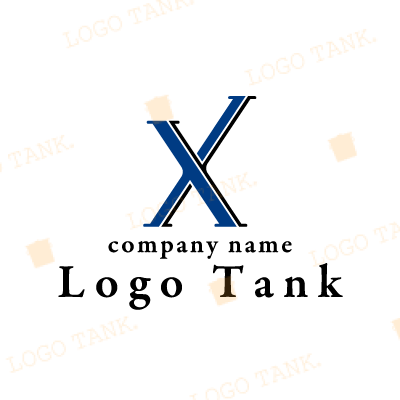二色で構成されたスタイリッシュな「X」のロゴ
