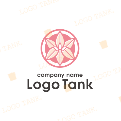 フラワー・円形ロゴ