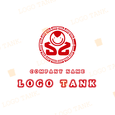 ニコニコ笑顔のかわいいロゴマーク