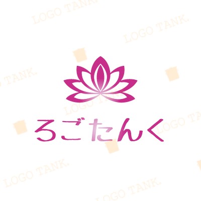 シャープなラインが特徴の蓮の花ロゴマーク