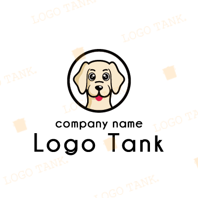 可愛らしい犬のイラストロゴ