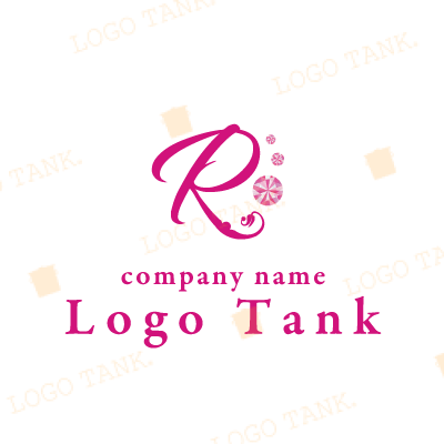 「R」とピンクダイヤロゴ