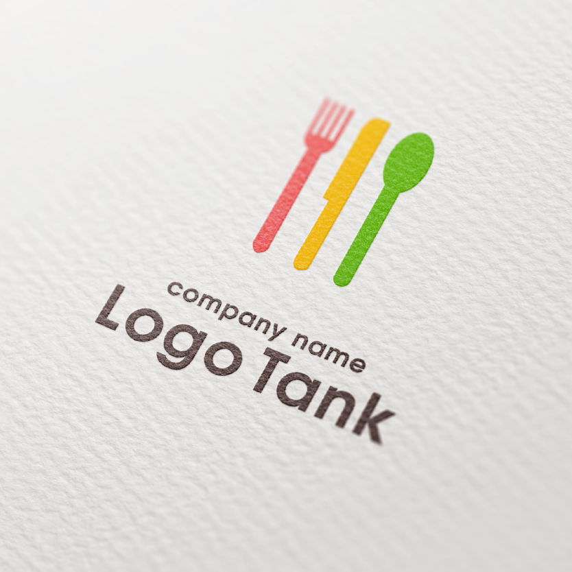 カラフルな食器ロゴ
