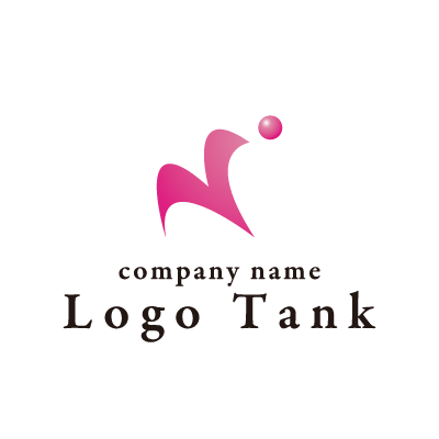 元気で前向きな女性イメージのロゴ ロゴタンク 企業 店舗ロゴ シンボルマーク格安作成販売