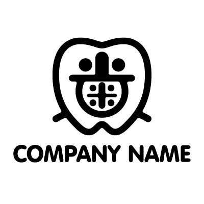 歯 という漢字一文字 のイラスト ロゴデザインの無料リクエスト ロゴタンク