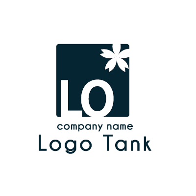 頭文字と桜がモチーフのロゴ ロゴタンク 企業 店舗ロゴ シンボルマーク格安作成販売
