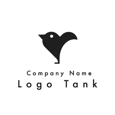 シンプルで可愛らしい小鳥のロゴ 黒 / 単色 / シンプル / モダン / 小鳥 / 可愛い / 大人 / 美容 / サロン / ショップ / 個人 / ロゴ作成 / ロゴマーク / ロゴ / 制作 /,ロゴタンク,ロゴ,ロゴマーク,作成,制作