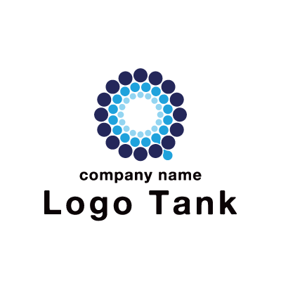 丸い円の集まったロゴマーク ロゴタンク 企業 店舗ロゴ シンボルマーク格安作成販売