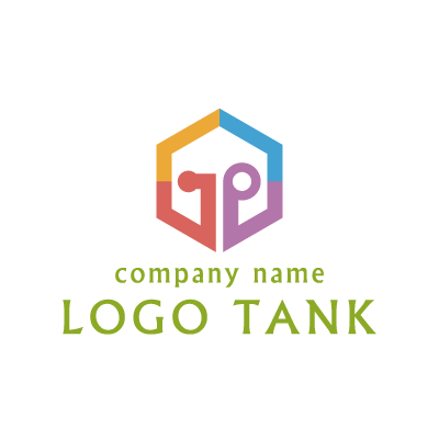 カラフルでユニークな六角形のロゴマーク【ロゴタンク】企業・店舗ロゴ