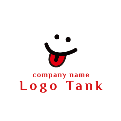 あっかんべーをした表情ロゴ ロゴタンク 企業 店舗ロゴ シンボルマーク格安作成販売