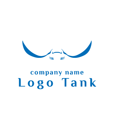 マンタがモチーフのインパクトのあるロゴ ロゴタンク 企業 店舗ロゴ シンボルマーク格安作成販売