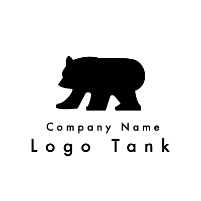 熊のシルエットロゴ ロゴタンク 企業 店舗ロゴ シンボルマーク格安作成販売