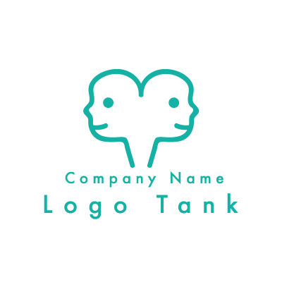 笑顔と人の繋がりをイメージしたロゴ ロゴタンク 企業 店舗ロゴ シンボルマーク格安作成販売