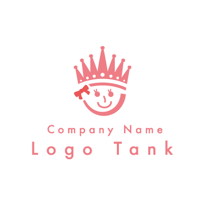 笑顔と王冠 ロゴデザインの無料リクエスト ロゴタンク