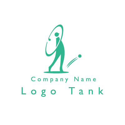 ゴルフのシルエットのロゴ ロゴタンク 企業 店舗ロゴ シンボルマーク格安作成販売