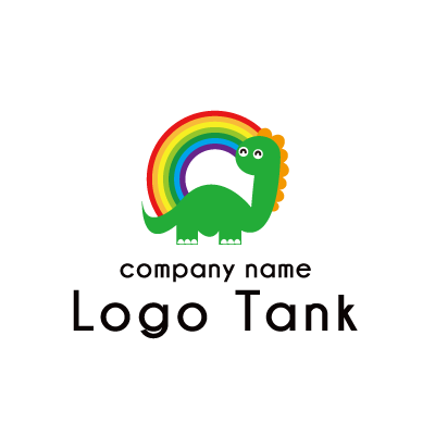 恐竜と虹のロゴ