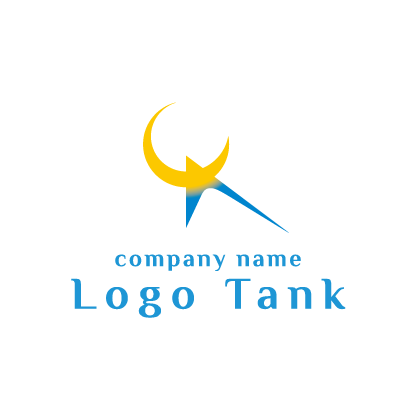 月と星のロゴ【ロゴタンク】企業・店舗ロゴ・シンボルマーク格安作成販売