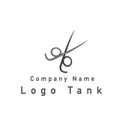 ハサミと G が融合したロゴ ロゴタンク 企業 店舗ロゴ シンボルマーク格安作成販売
