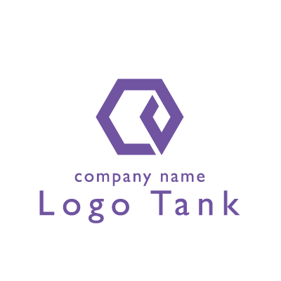 六角形のラインロゴ ロゴタンク 企業 店舗ロゴ シンボルマーク格安作成販売