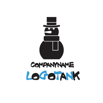 雪だるまのシルエットロゴ ロゴタンク 企業 店舗ロゴ シンボルマーク格安作成販売