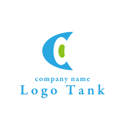 水色のcと緑をイメージしたロゴマーク ロゴタンク 企業 店舗ロゴ シンボルマーク格安作成販売