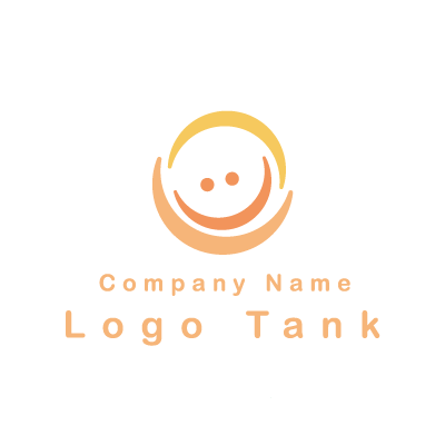 笑顔と円はモチーフのシンプルなロゴ ロゴデザインの無料リクエスト ロゴタンク