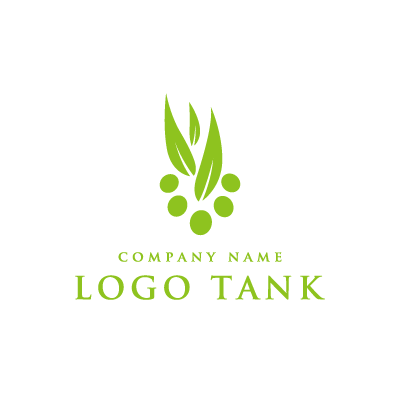 自然の癒しを感じるリーフのロゴ ロゴタンク 企業 店舗ロゴ シンボルマーク格安作成販売