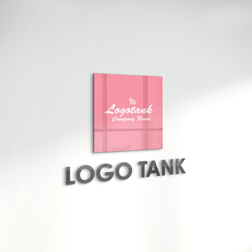 ピンク背景とダイヤモンドのロゴデザイン ダイヤモンド / ジュエリー / 宝石 / ピンク /,ロゴタンク,ロゴ,ロゴマーク,作成,制作