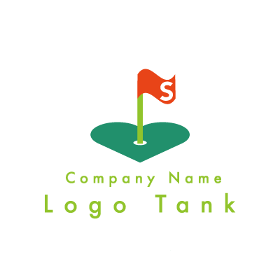 ゴルフのグリーンとSのロゴ 複数色 / S / シンプル / ポップ / 明るい / スポーツ / グリーン / ロゴ作成 / ロゴマーク / ロゴ / 制作 /,ロゴタンク,ロゴ,ロゴマーク,作成,制作