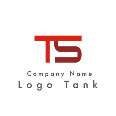 TとSの文字が融合されたロゴ 赤 / T / S / シンプル / インパクト / 建築 / 製造 / IT / スポーツ / ロゴ作成 / ロゴマーク / ロゴ / 制作 /,ロゴタンク,ロゴ,ロゴマーク,作成,制作