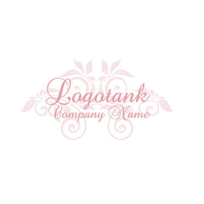 薄いピンクの背景ロゴ