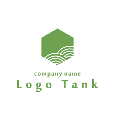 亀甲型の和風デザインロゴ