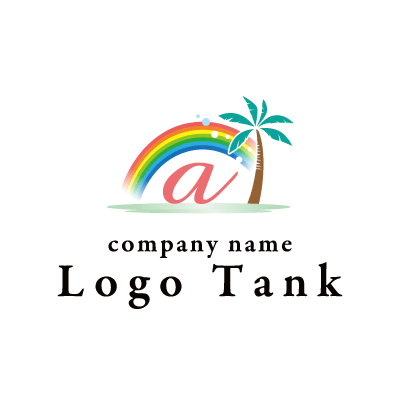 アルファベットと虹のロゴ ロゴタンク 企業 店舗ロゴ シンボルマーク格安作成販売