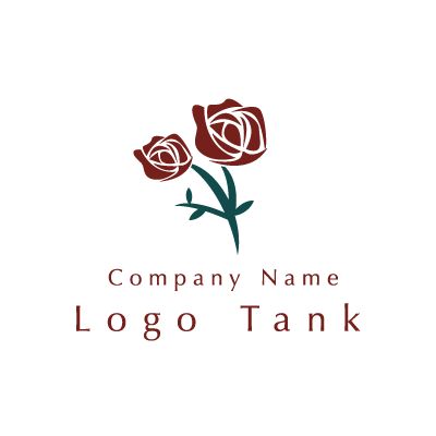 バラをイメージしたロゴ ロゴタンク 企業 店舗ロゴ シンボルマーク格安作成販売
