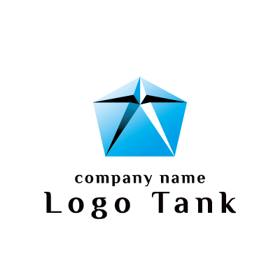五角形で星を描いたロゴ ロゴタンク 企業 店舗ロゴ シンボルマーク格安作成販売