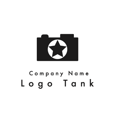 カメラと星のロゴ ロゴタンク 企業 店舗ロゴ シンボルマーク格安作成販売