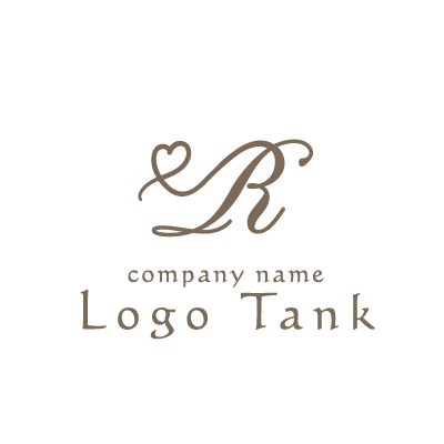 R とハートのロゴ ロゴタンク 企業 店舗ロゴ シンボルマーク格安